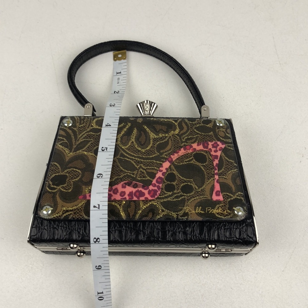 Debbie Brooks Clutch Purse Lace Animal Print Heel - Picture 5 of 12